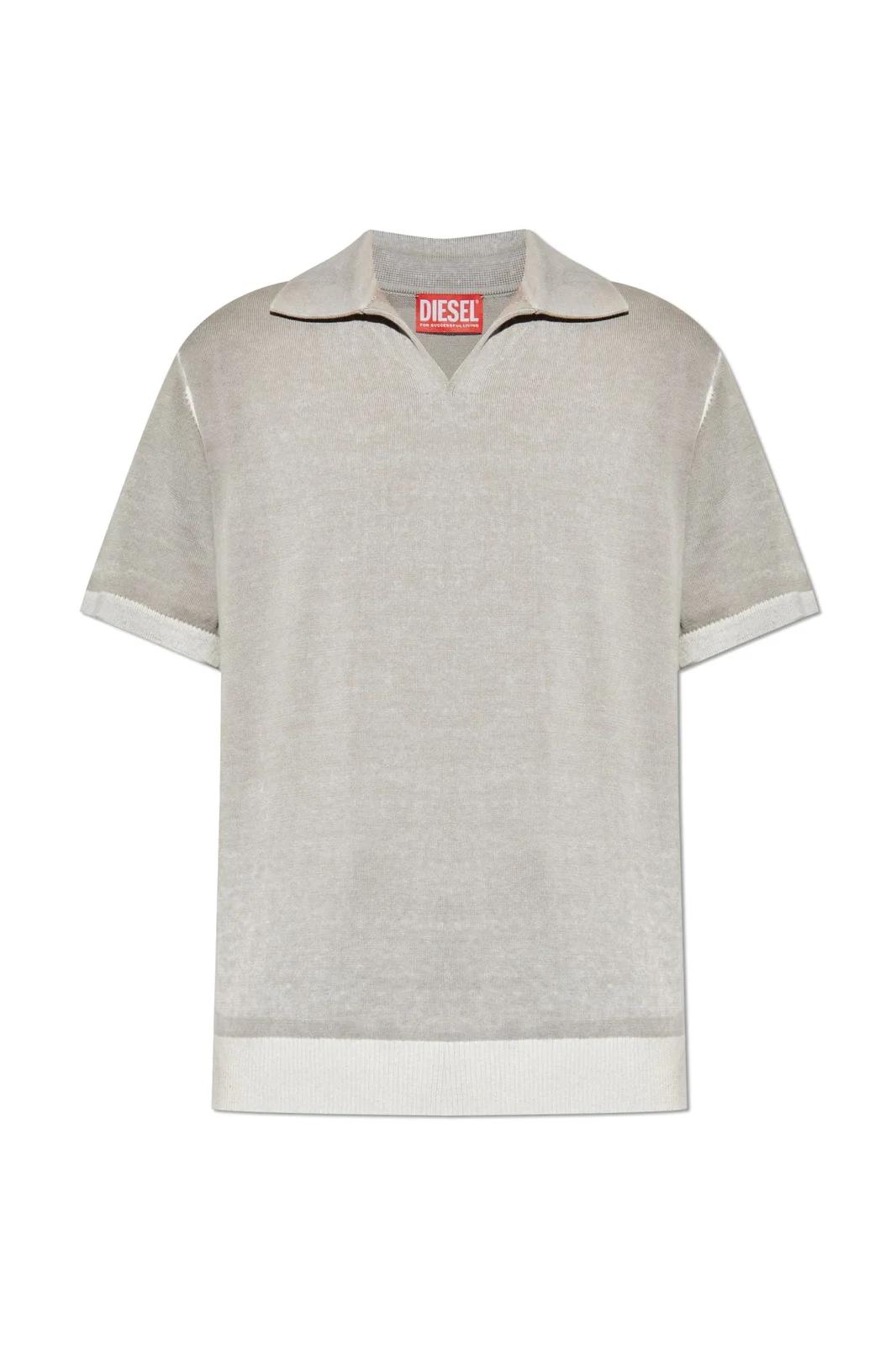 DIESEL Diesel Reverse-Print Short-Sleeved Polo Shirt