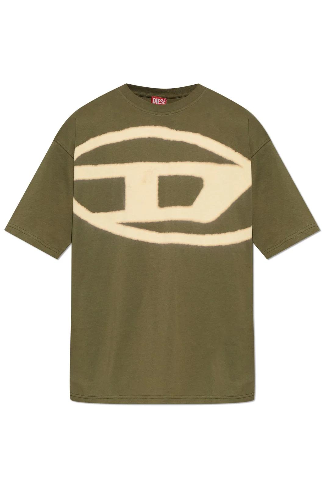 DIESEL Diesel T-Boxt-Bleach Oval D Logo T-Shirt