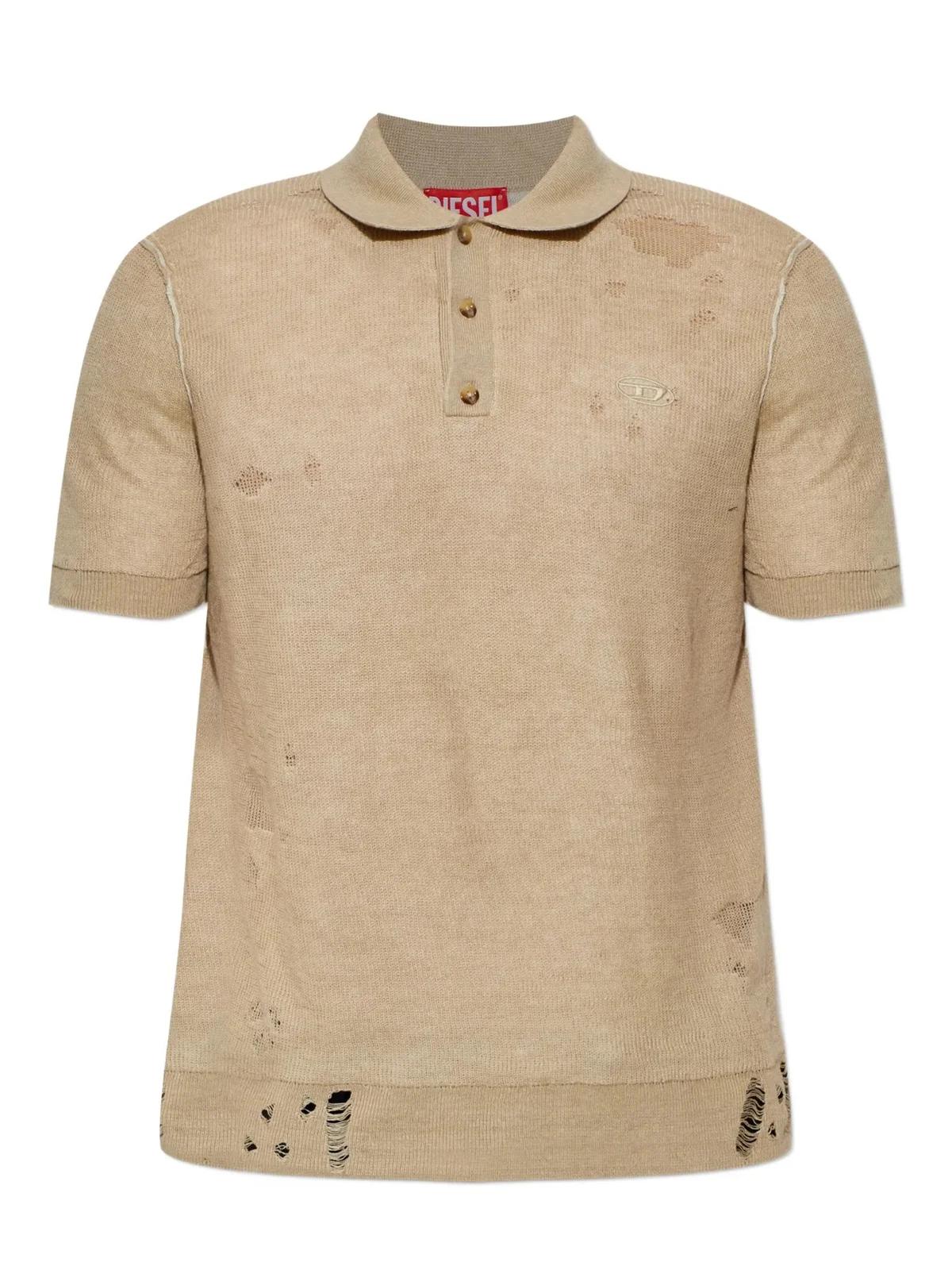 DIESEL Diesel Distressed Knit Polo Shirt