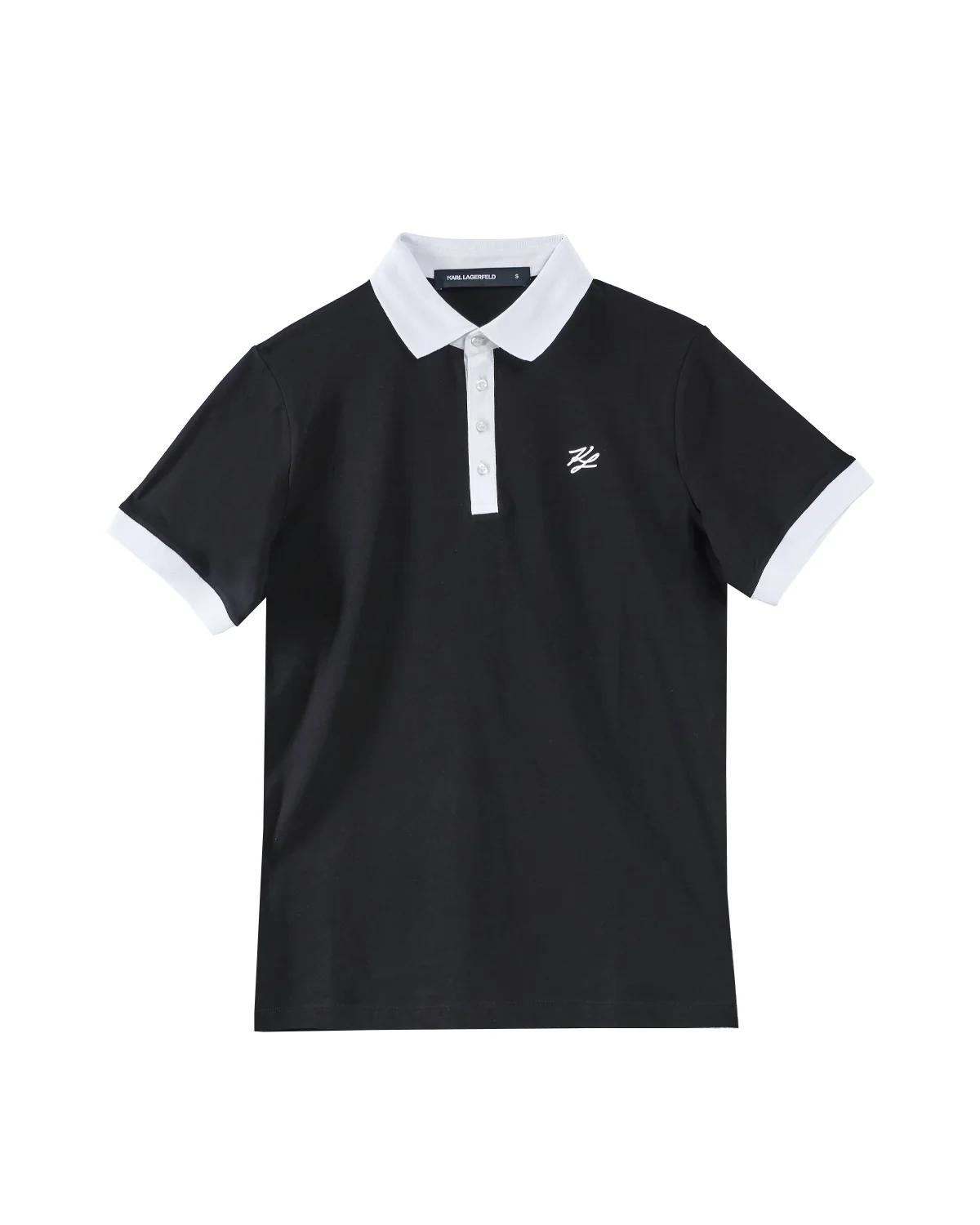 Karl Lagerfeld Karl Lagerfeld Contrast Collar Polo Shirt