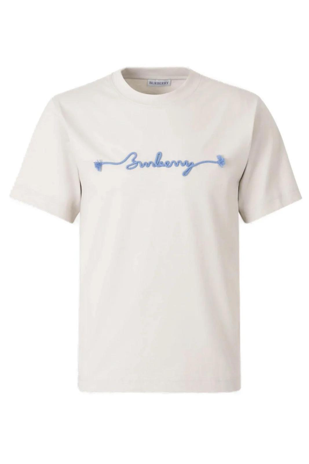 Burberry Burberry Logo Embroidered Crewneck T-Shirt