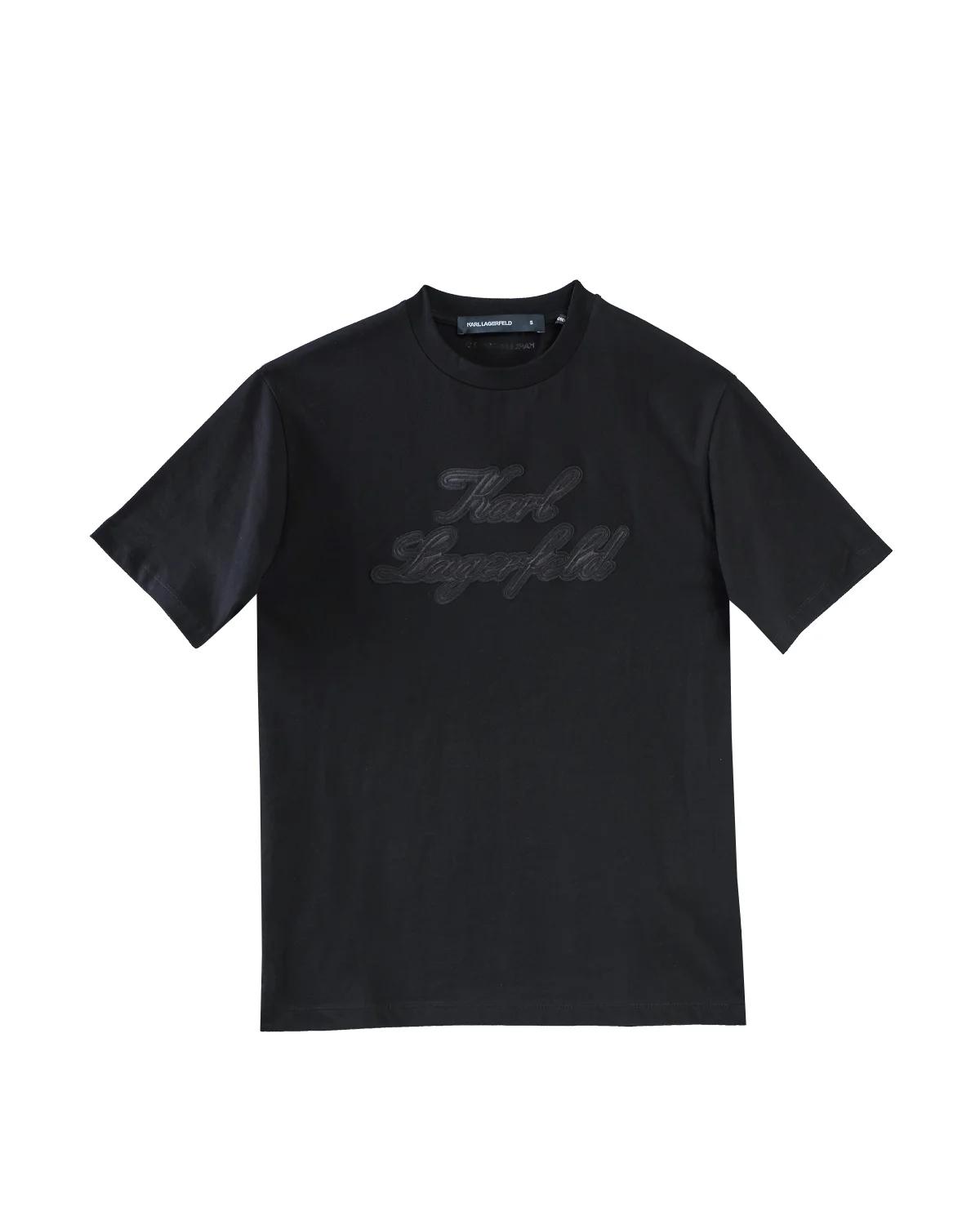 Karl Lagerfeld Karl Lagerfeld Logo Embossed Crewneck T-Shirt