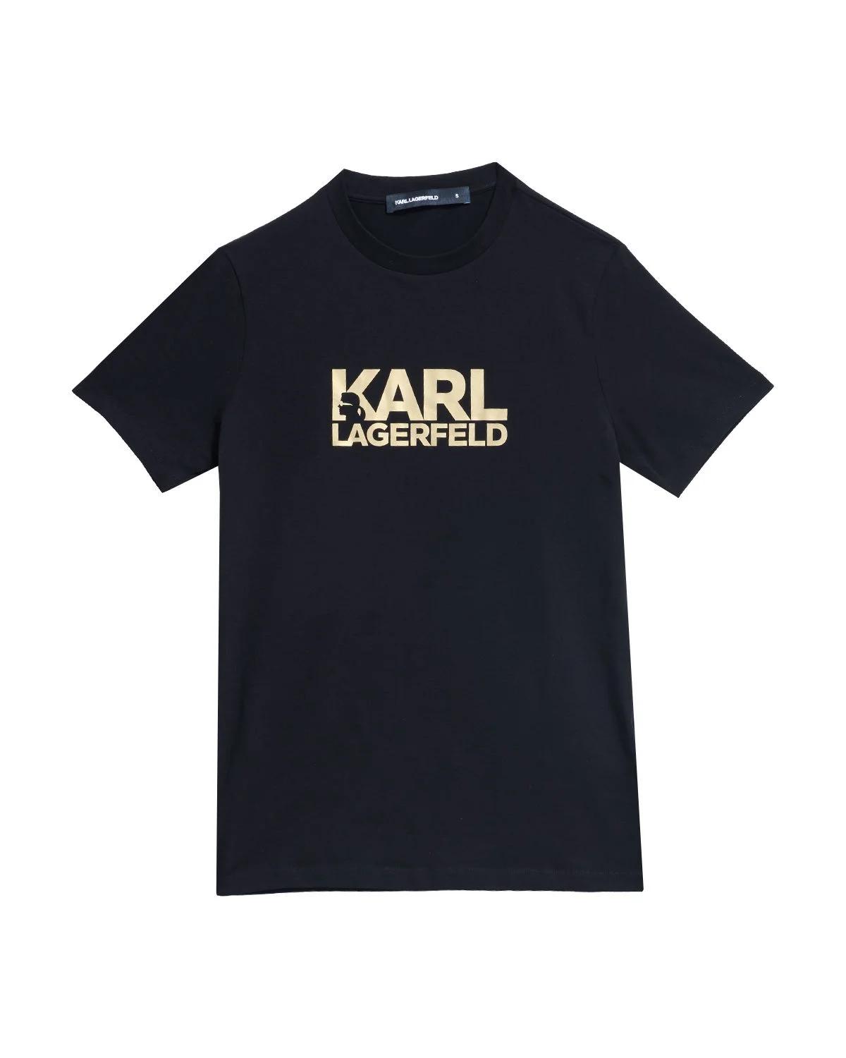 Karl Lagerfeld Karl Lagerfeld Logo Printed Crewneck T-Shirt