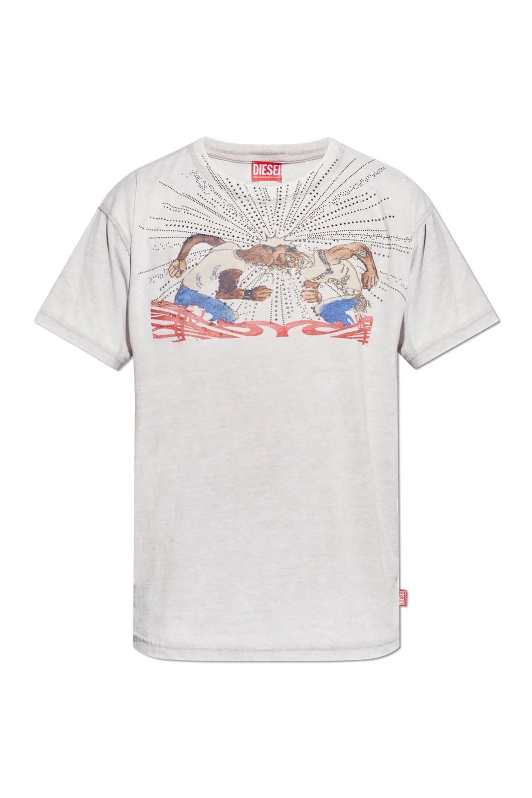 DIESEL Diesel T-Norm-T15 Graphic Embellished T-Shirt