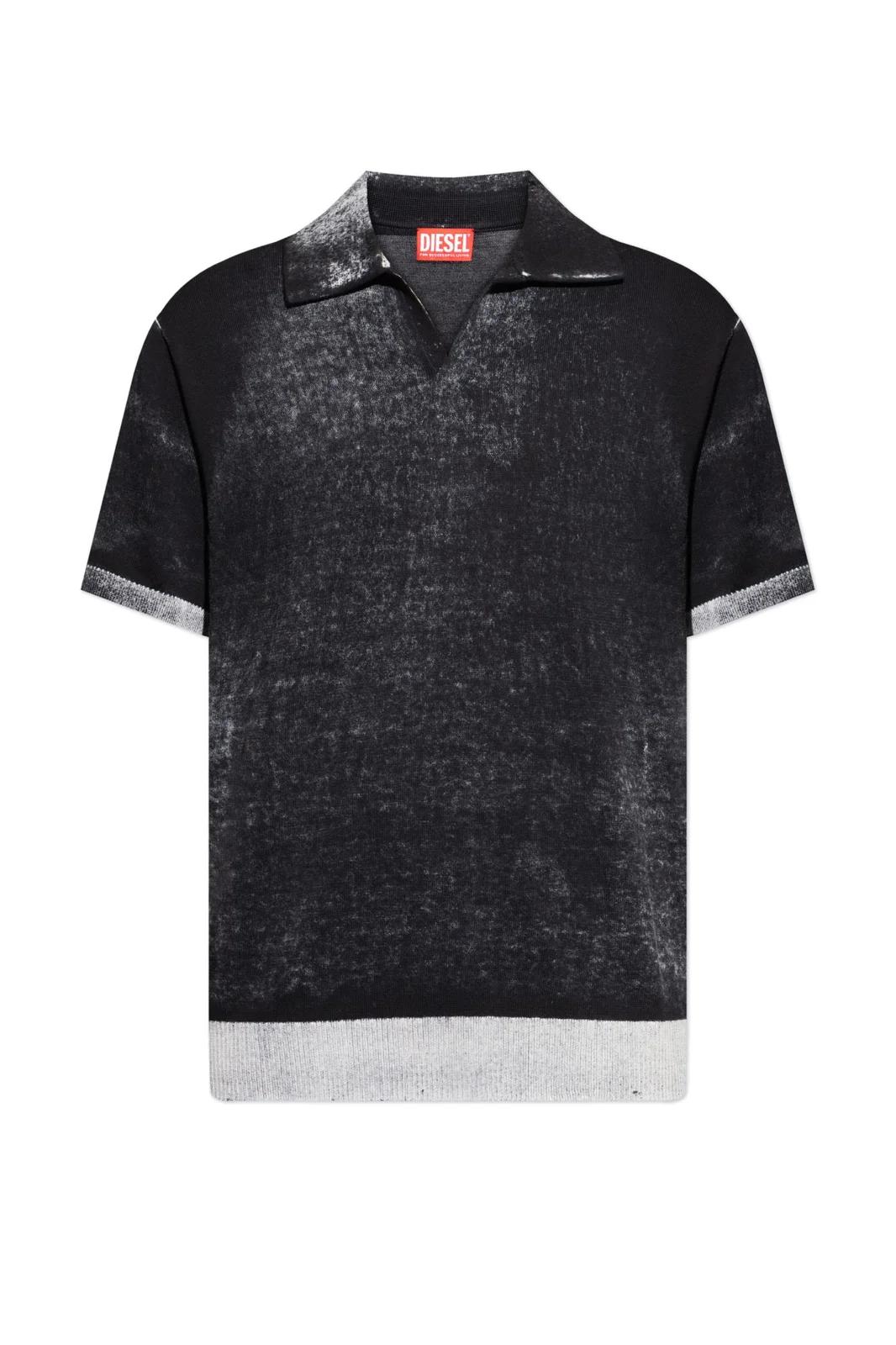DIESEL Diesel Reverse-Print Short-Sleeved Polo Shirt
