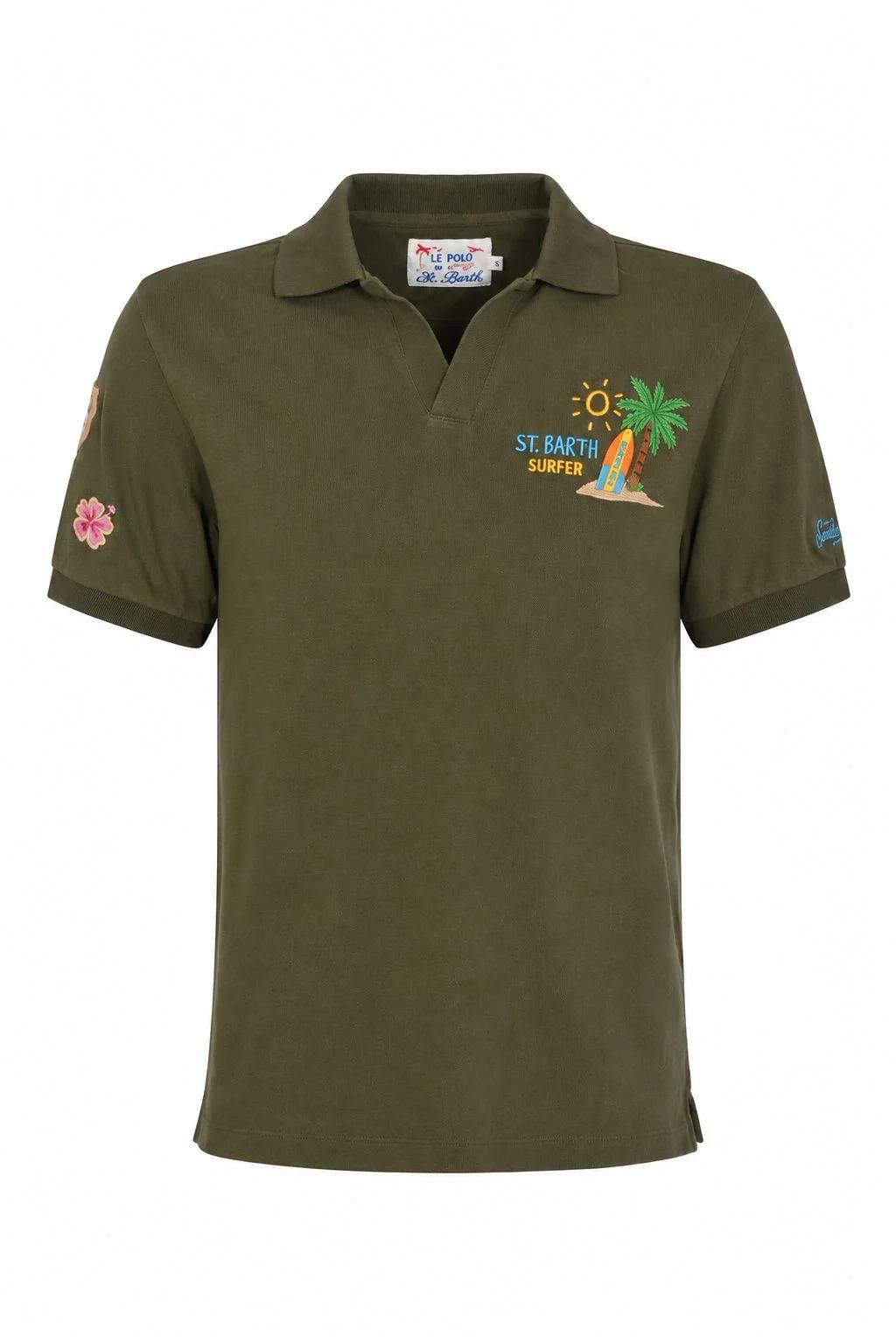 Mc2 Saint Barth Mc2 Saint Barth Surfer Embroidered Polo Shirt