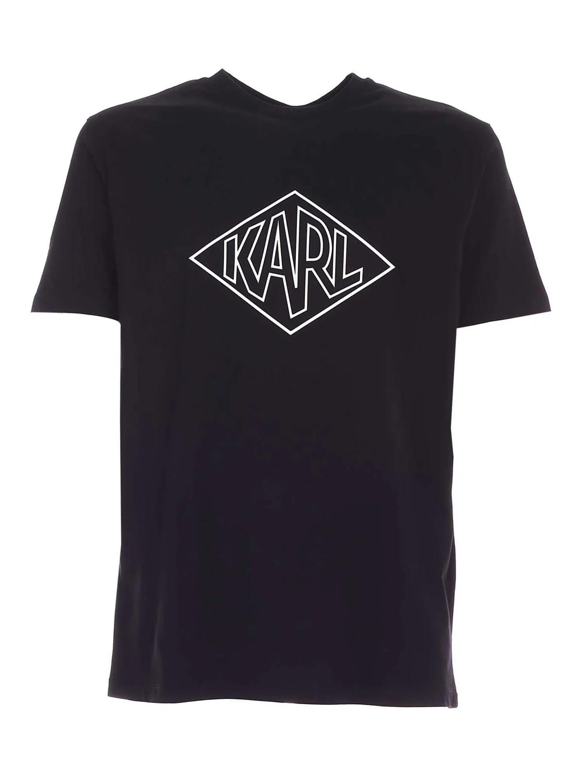 Karl Lagerfeld Karl Lagerfeld Logo Printed Crewneck T-Shirt
