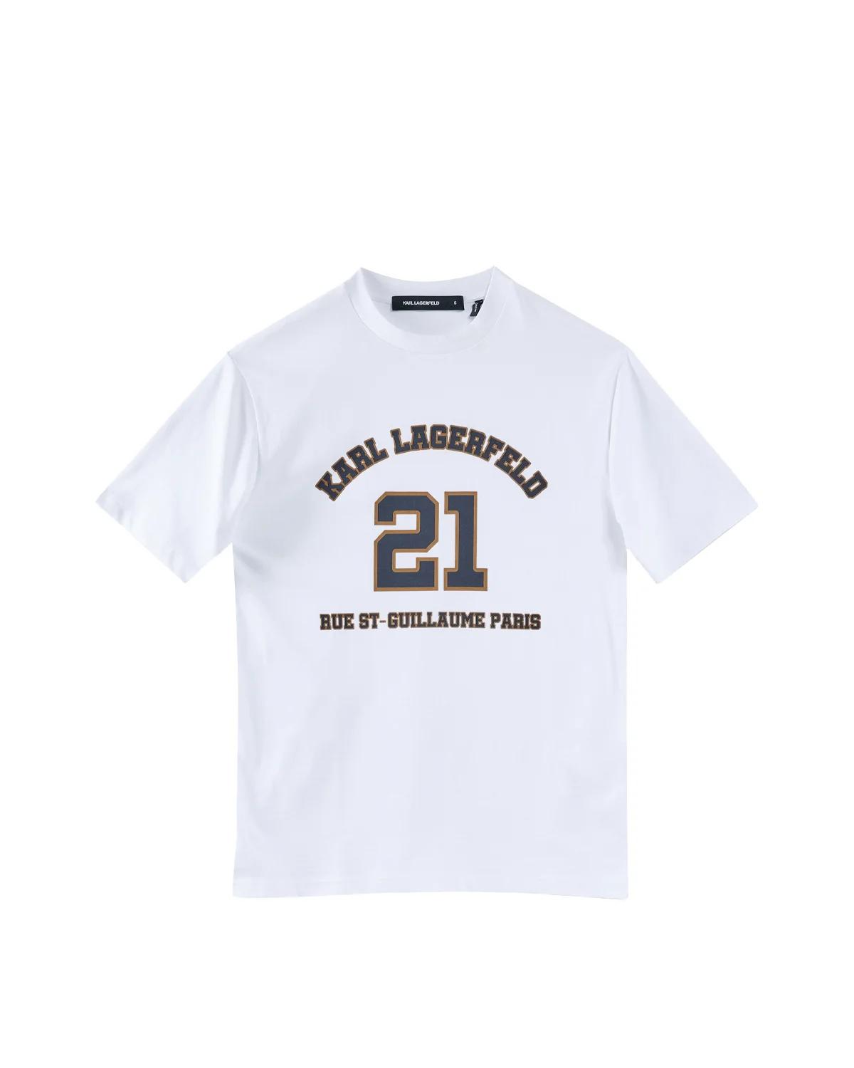 Karl Lagerfeld Karl Lagerfeld Logo Printed Crewneck T-Shirt
