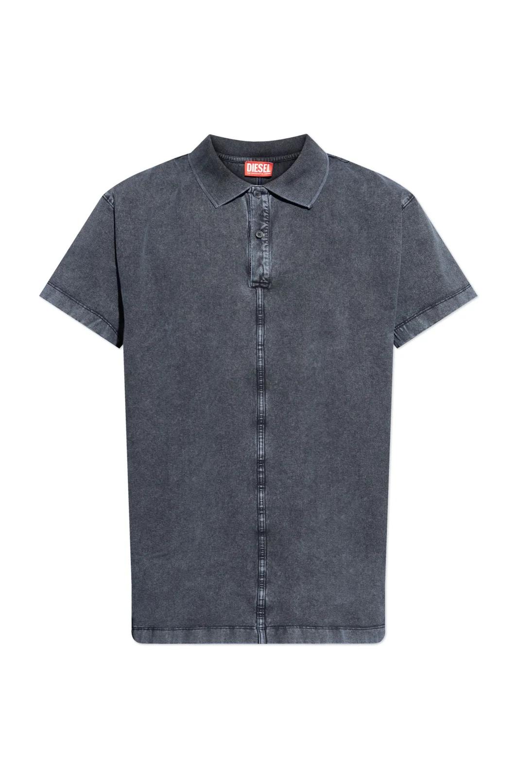 DIESEL Diesel Short-Sleeved Denim Polo Shirt