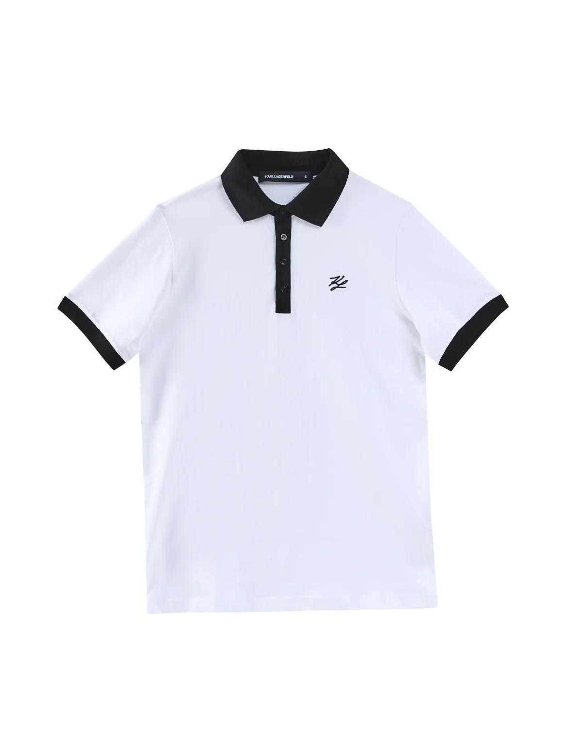 Karl Lagerfeld Karl Lagerfeld Contrast Collar Polo Shirt