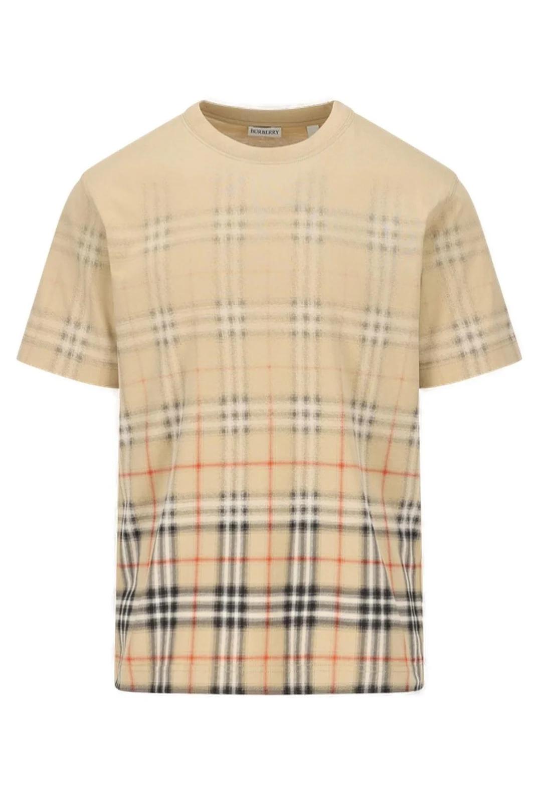 Burberry Burberry Gradient Check Crewneck T-Shirt